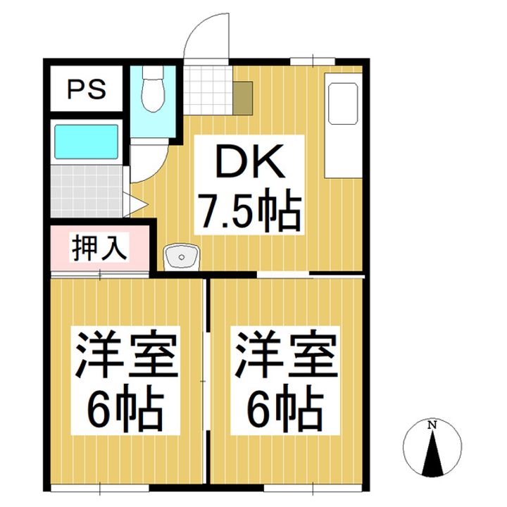 中沢ハイツ202の間取り