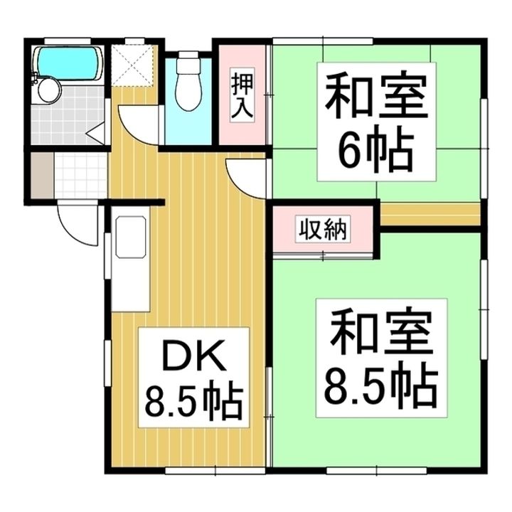 コーポ梨の木 B102の間取り