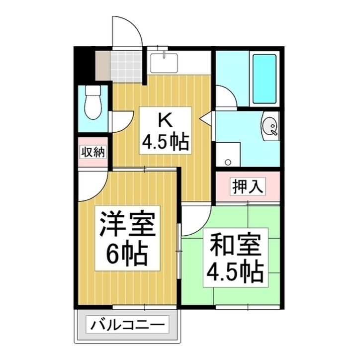 林ハイツ203の間取り