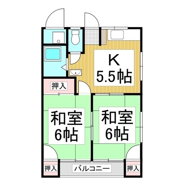 仲コーポ85205の間取り