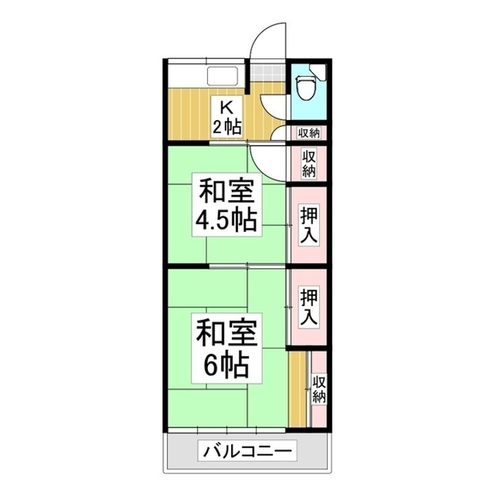 松栄荘2の間取り