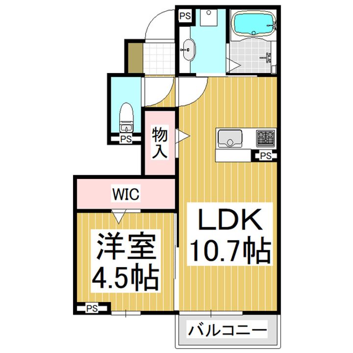 ベルコリーヌ783 D棟101の間取り