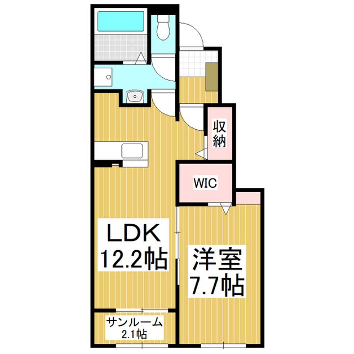 Lumiere一ツ家 Ⅱ103の間取り