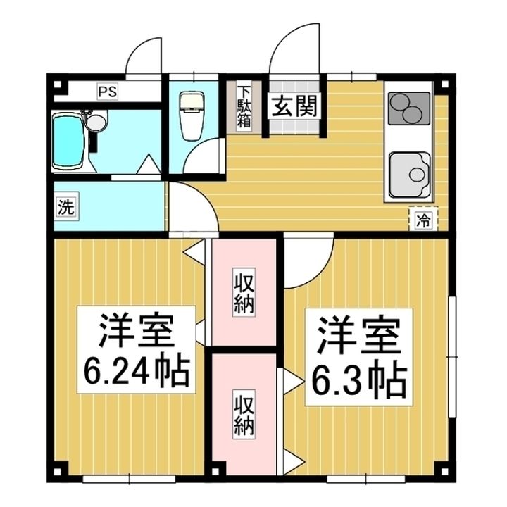 グリーンマークⅠ・ⅡII-102 の間取り