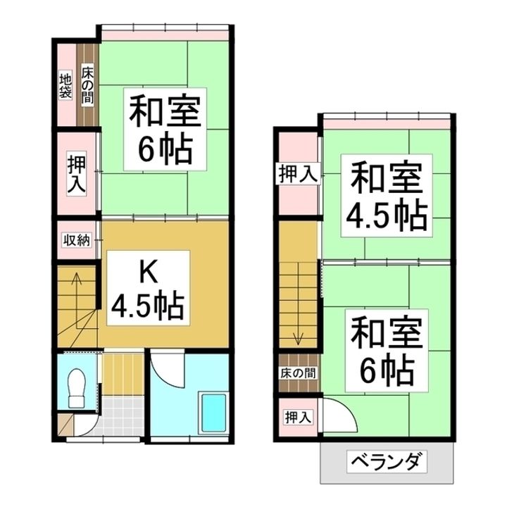 長野県諏訪市四賀(一戸建)の賃貸物件B-17の間取り