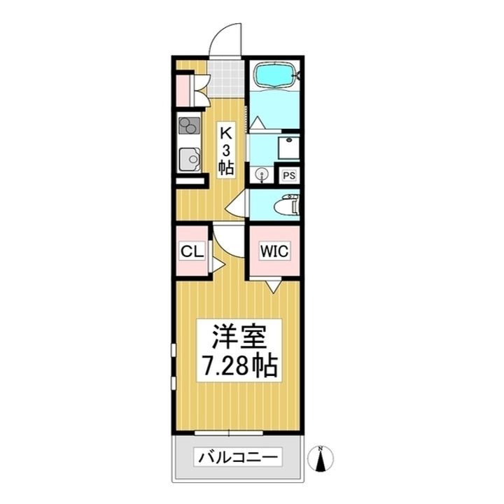 コンフォーティア中込B棟109の間取り