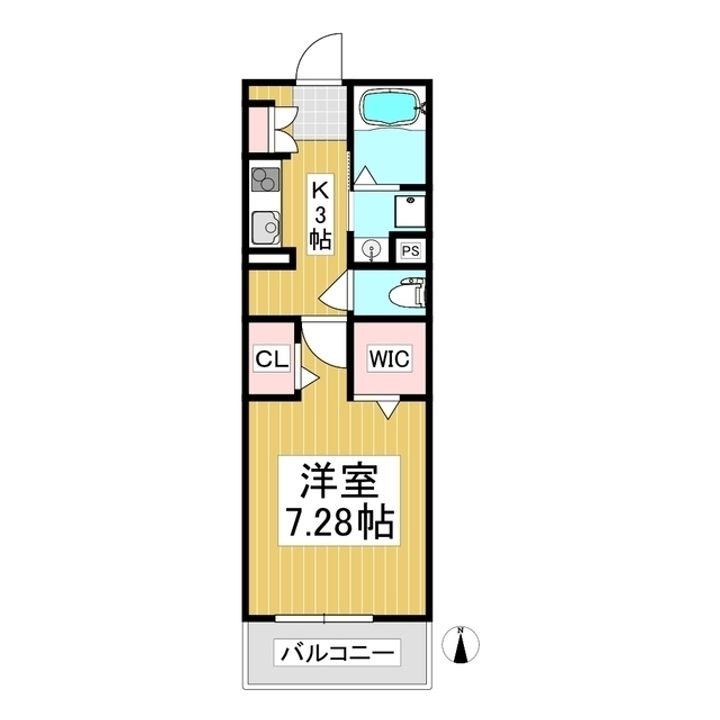 コンフォーティア中込B棟301の間取り