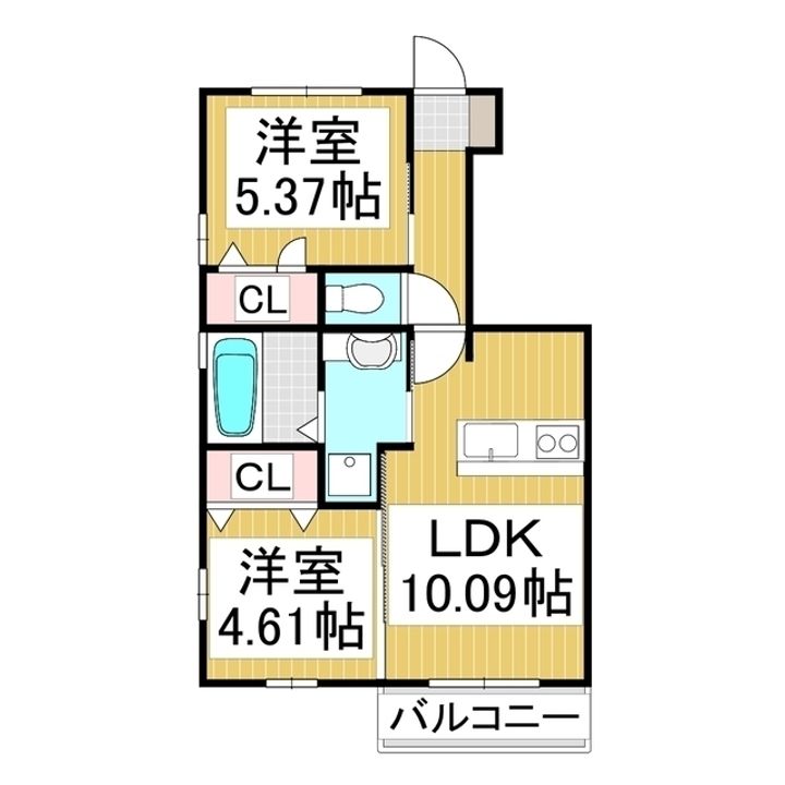 (仮)D-room青木島105の間取り