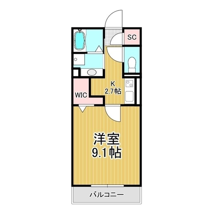 コンフォーティア宮田 B棟104の間取り