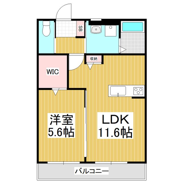 (仮)ウィズハイム清水102の間取り