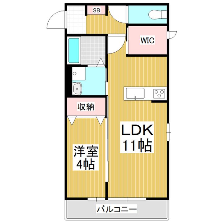 (仮)ウィズハイム清水203の間取り