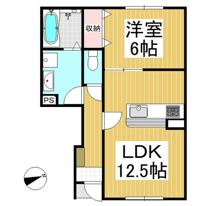 リナージュ秋和105の間取り