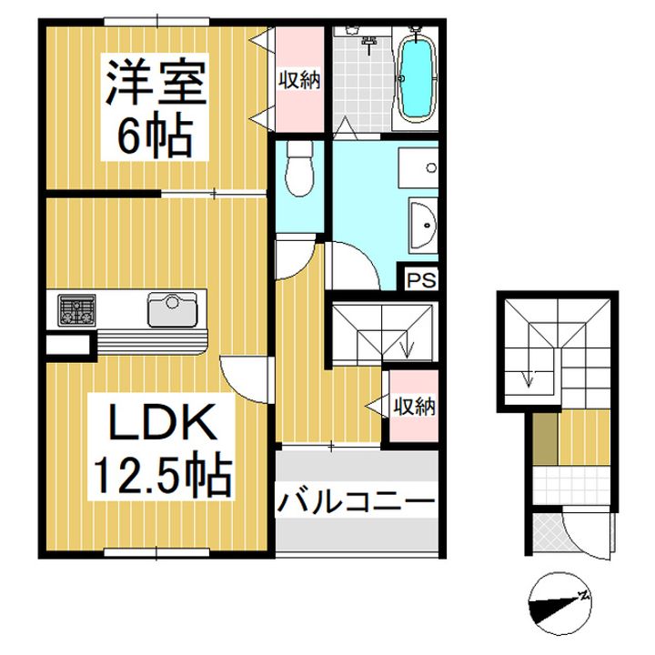 リナージュ秋和204の間取り