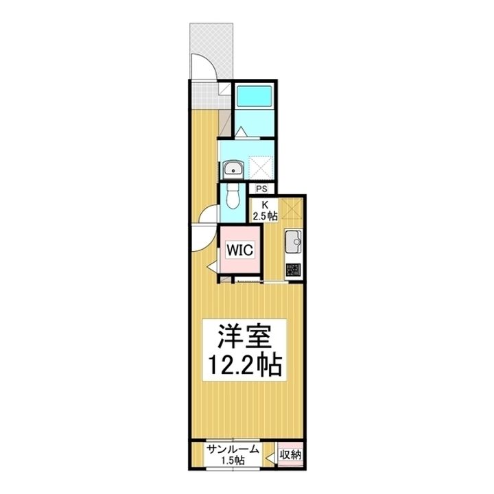 メゾンラテ稲葉103の間取り