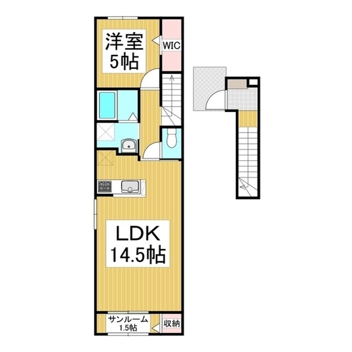 メゾンラテ稲葉204の間取り