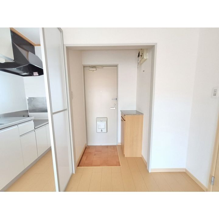 りんごの家B202の玄関
