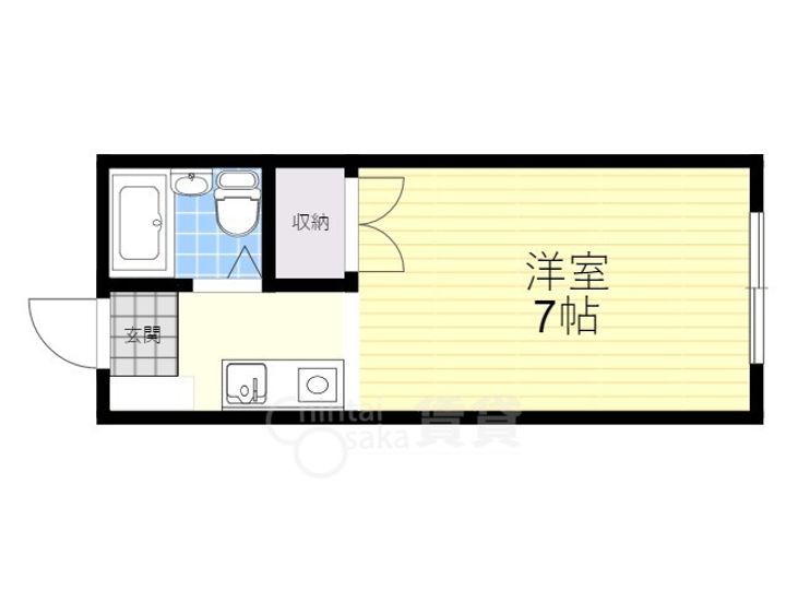 兵庫県川西市中央町の賃貸アパートの間取り