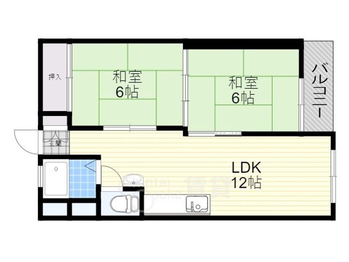 大阪府豊中市新千里南町3丁目の賃貸マンションの間取り