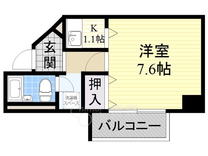 大阪府箕面市箕面4丁目の賃貸マンションの間取り