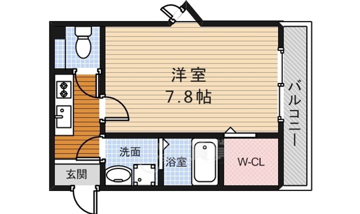 大阪府箕面市今宮2丁目の賃貸マンションの間取り