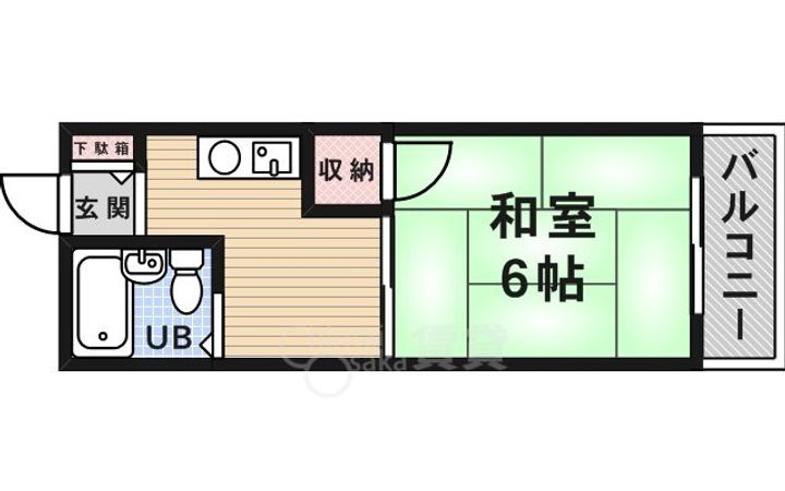 大阪府池田市天神2丁目の賃貸マンションの間取り