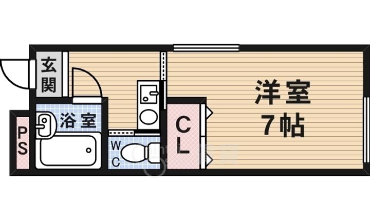 大阪府箕面市西小路3丁目の賃貸マンションの間取り