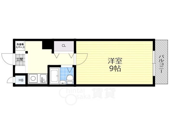 大阪府箕面市箕面8丁目の賃貸マンションの間取り