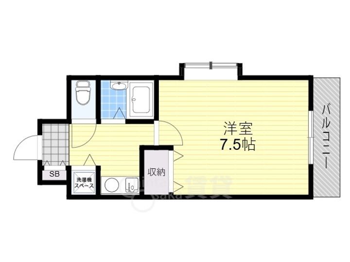 大阪府池田市天神1丁目の賃貸マンションの間取り