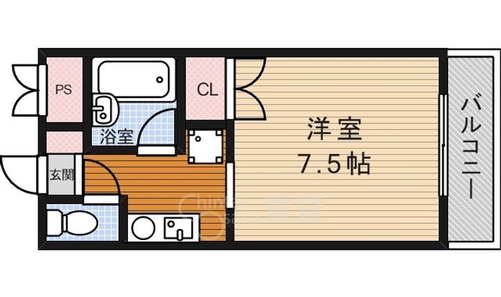 大阪府箕面市西小路1丁目の賃貸マンションの間取り