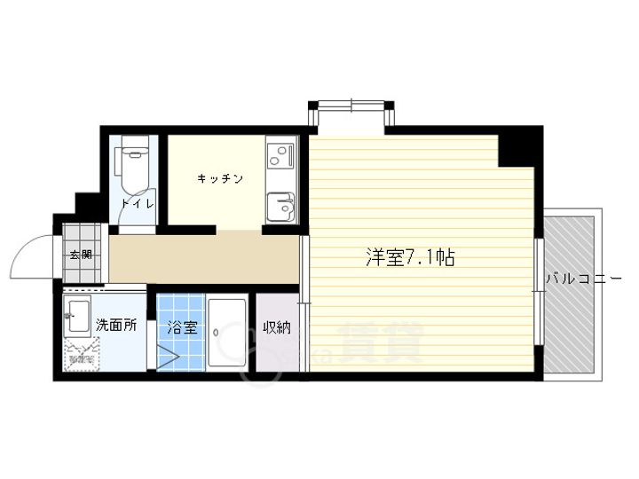 大阪府池田市槻木町の賃貸マンションの間取り
