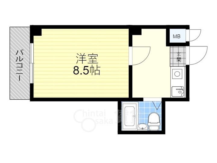 大阪府箕面市小野原東4丁目の賃貸アパートの間取り