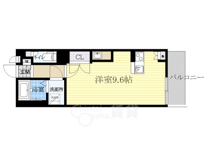 大阪府池田市神田3丁目の賃貸アパートの間取り