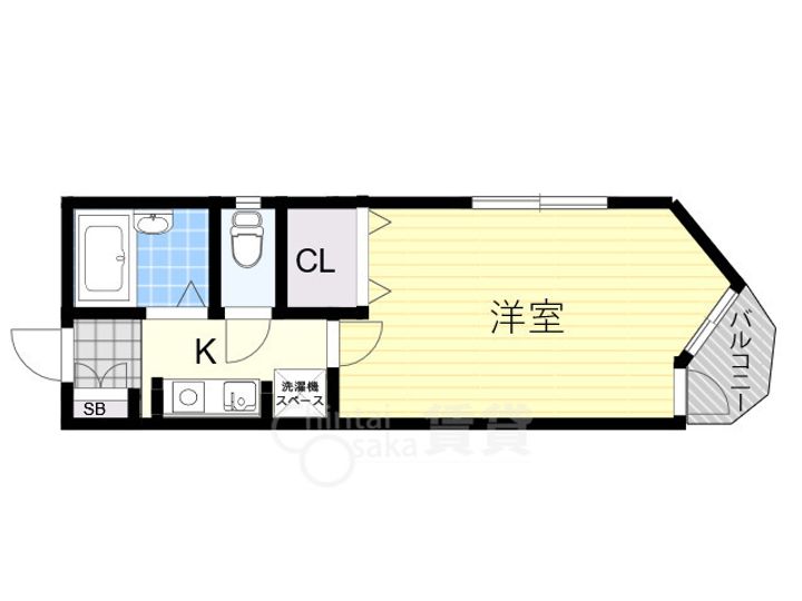 大阪府箕面市箕面6丁目の賃貸マンションの間取り