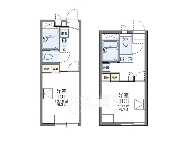 大阪府豊中市庄内東町6丁目の賃貸アパートの間取り