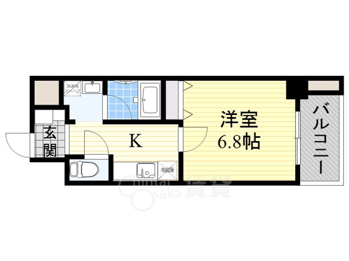 大阪府豊中市服部南町3丁目の賃貸マンションの間取り
