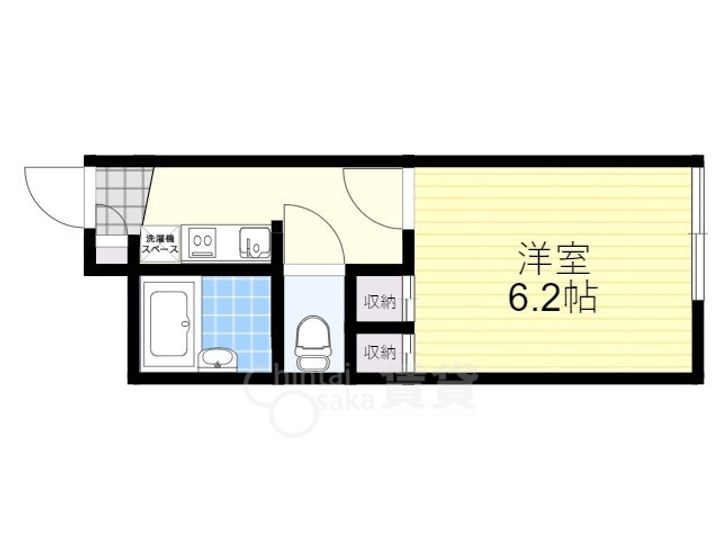 大阪府吹田市豊津町の賃貸アパートの間取り