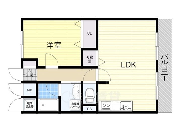 大阪府豊中市寺内2丁目の賃貸マンションの間取り