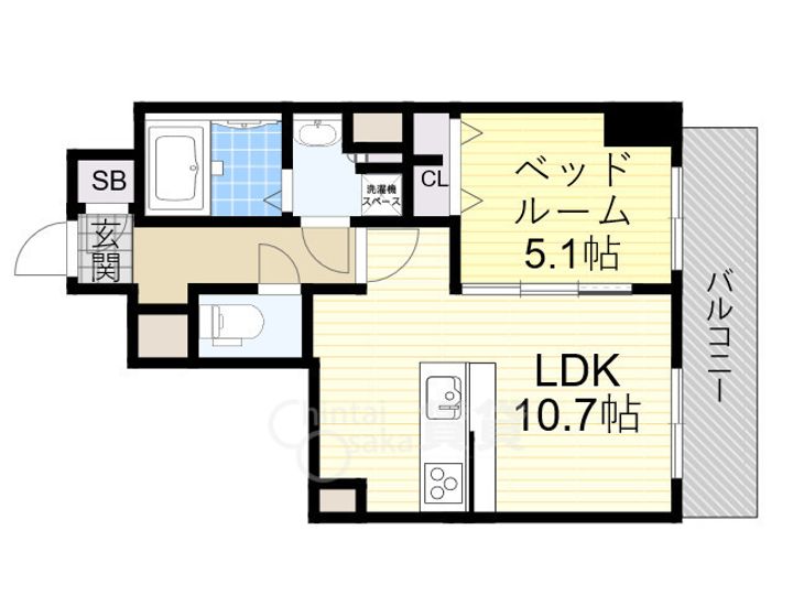 大阪府吹田市垂水町3丁目の賃貸マンションの間取り