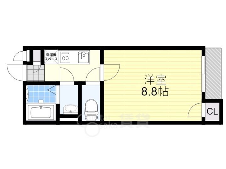 大阪府池田市神田4丁目の賃貸アパートの間取り