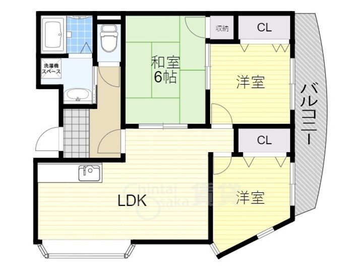 大阪府吹田市千里山西1丁目の賃貸マンションの間取り