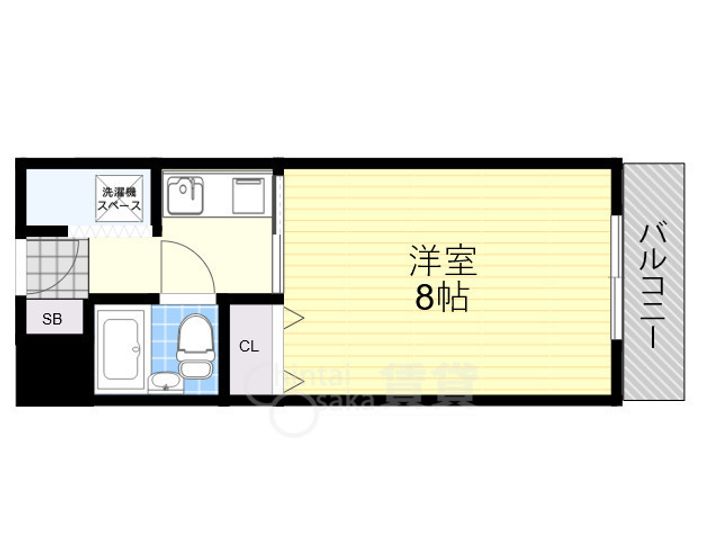 大阪府箕面市小野原西5丁目の賃貸マンションの間取り