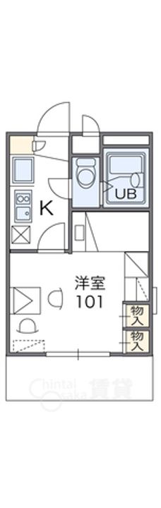 大阪府池田市畑5丁目の賃貸アパートの間取り