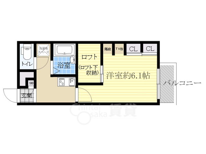 大阪府池田市豊島北2丁目の賃貸アパートの間取り