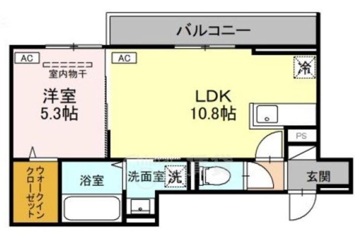 大阪府池田市井口堂3丁目の賃貸アパートの間取り