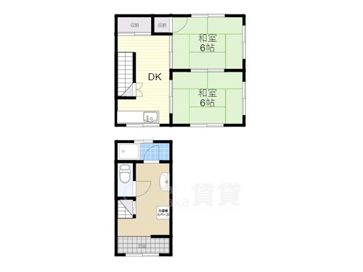 大阪府豊中市浜2丁目(一戸建)の賃貸物件の間取り