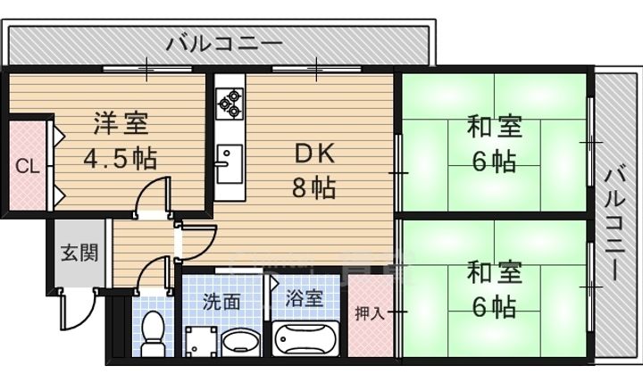 グリーンヒル池田の間取り