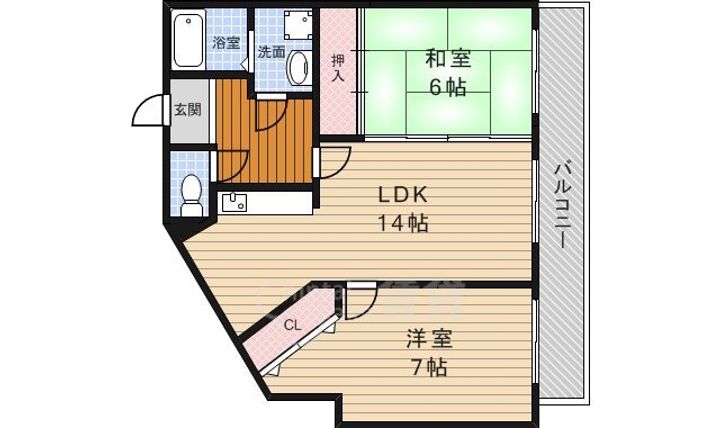 ローレル蛍池の間取り