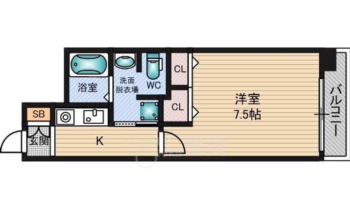 大阪府大阪市淀川区西中島7丁目の賃貸マンションの間取り