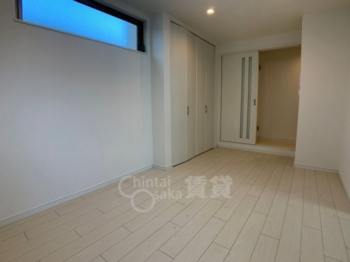 大阪府大阪市東淀川区下新庄5丁目の賃貸アパートの寝室