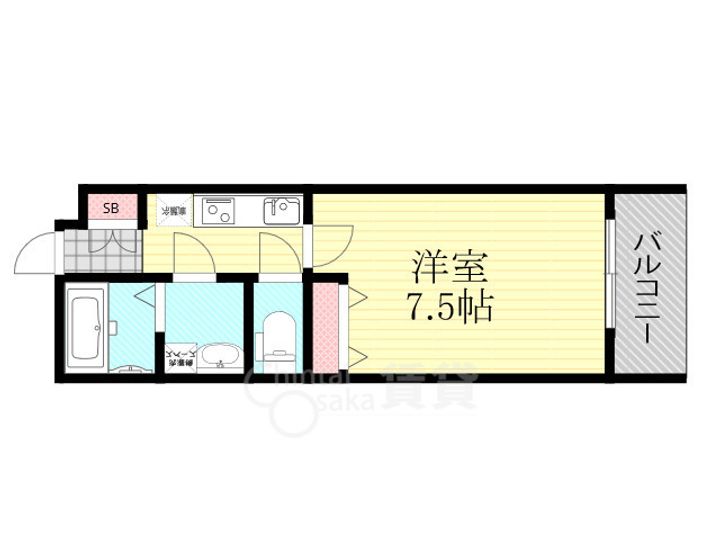 大阪府大阪市東淀川区菅原3丁目の賃貸マンションの間取り